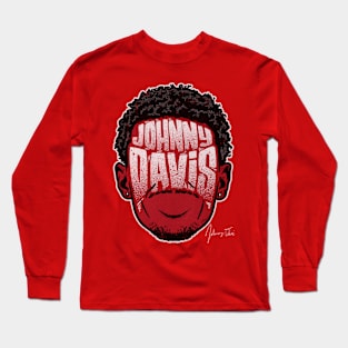 Johnny Davis Washington Player Silhouette Long Sleeve T-Shirt